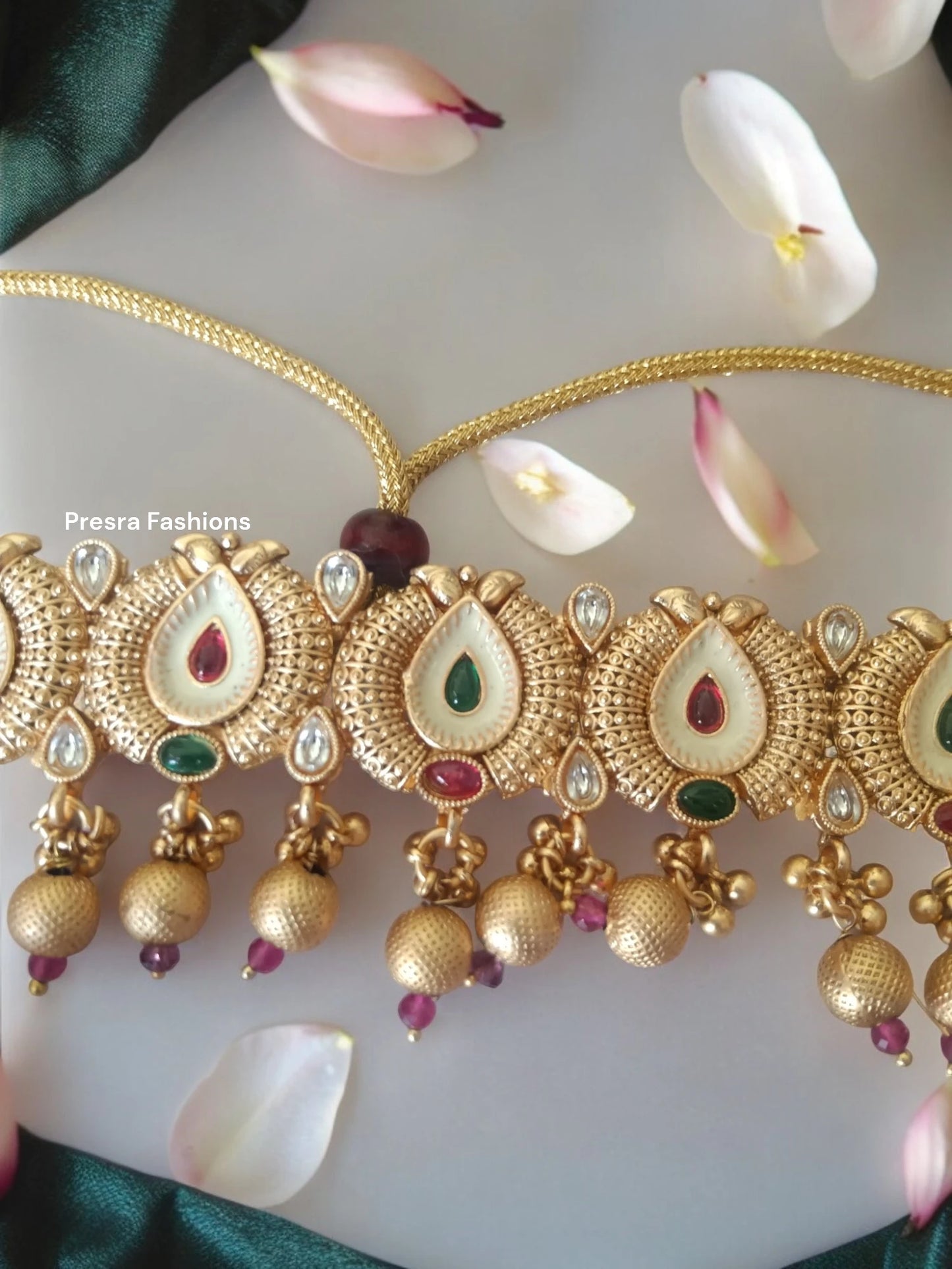 Rajwadi Choker Seti CH04- Presra Fashionss