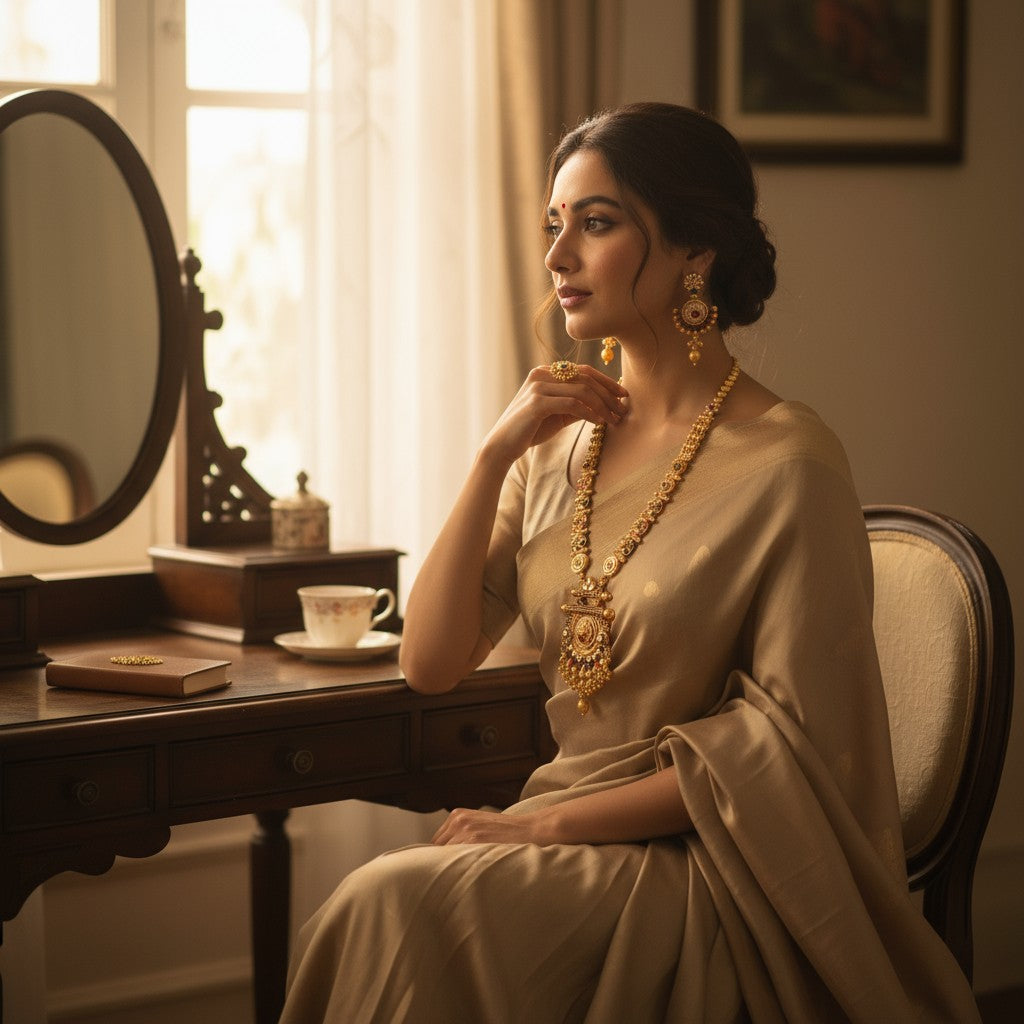 Rajwadi Haram Meenakari -H03-Presra Fashions