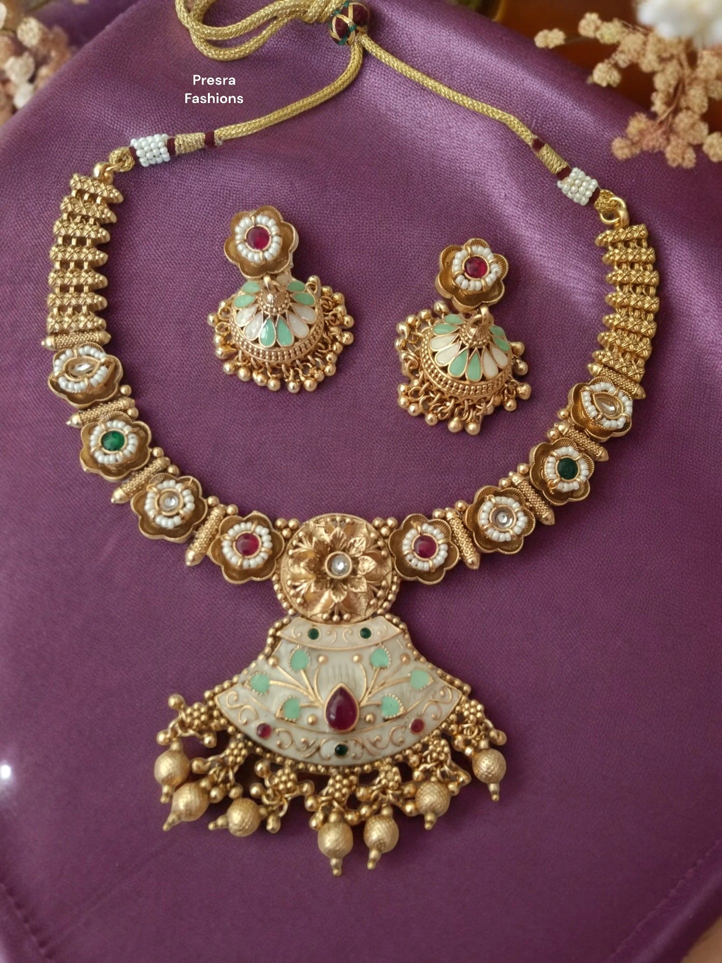 Rajwadi Necklace Set